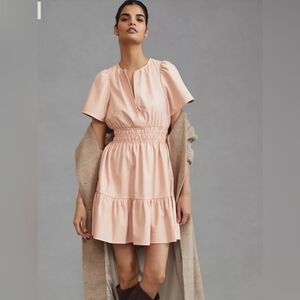 Anthropologie somerset mini dress vegan leather -NWT